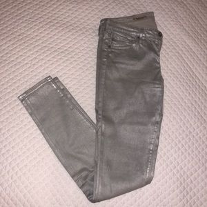 AG skinny jeans silver